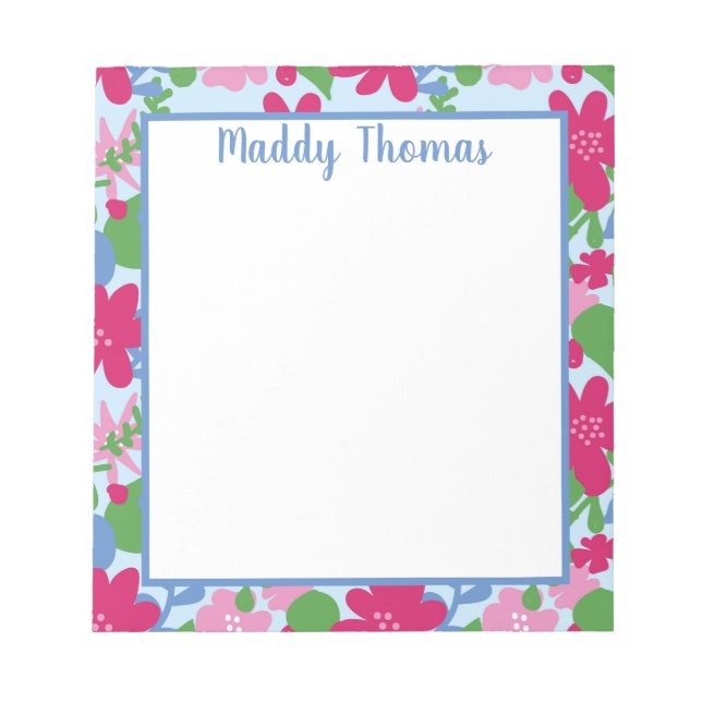 Bloc-notes floral lumineux (Devant)
