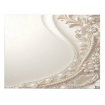 Bloc-notes floral orné élégant en or