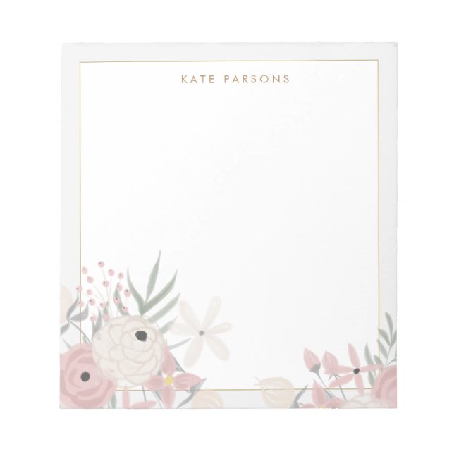 Bloc-notes floral Pastel Watercolor (Devant)