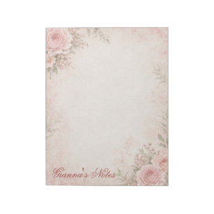 Bloc-notes floral personnalisé