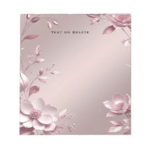 Bloc-notes floral rose délicat