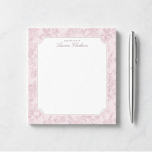 Bloc-notes floral rose toile