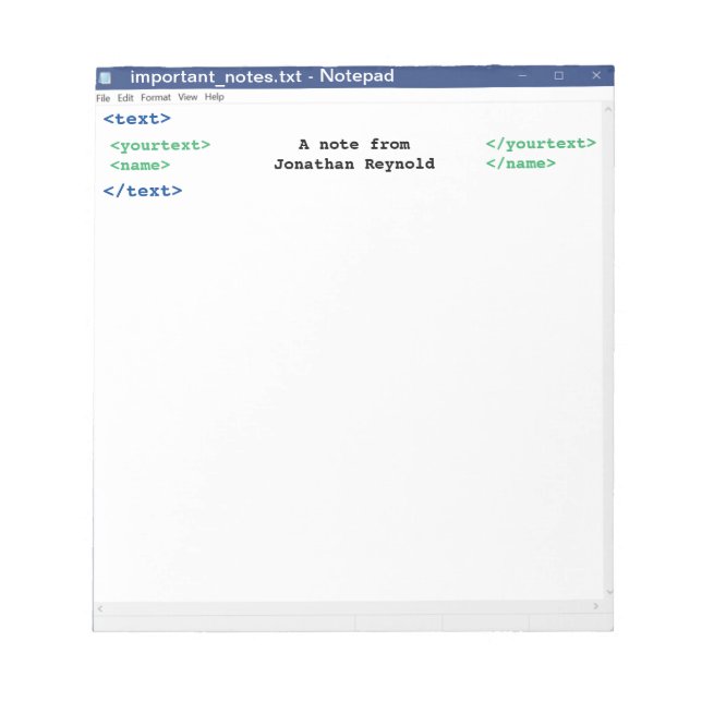Bloc-notes - Format de codeur du programmeur infor (Devant)
