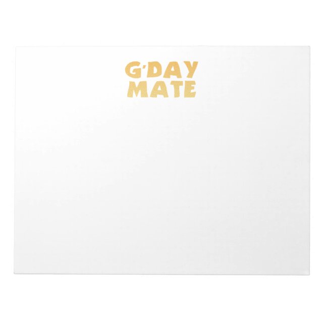Bloc-notes G'Day Mate (Devant)
