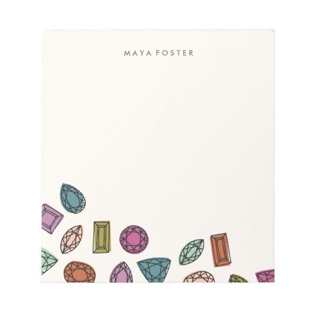 Bloc-notes Gems - Charbon (Devant)