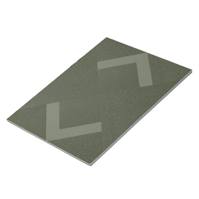 Bloc-notes géométrique flèches vert mousse – Perso (Incliné)