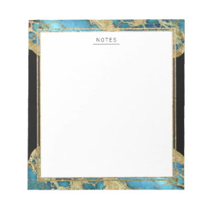 Bloc-notes Gold Accent Turquoise Agate