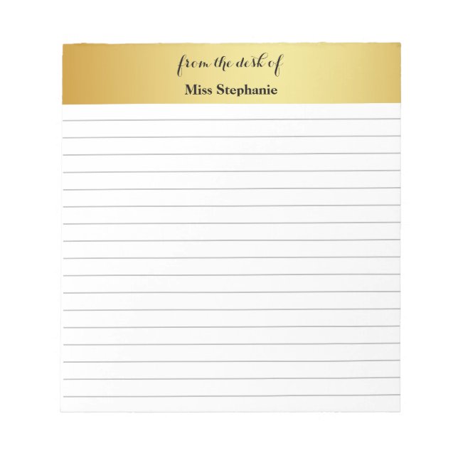 Bloc-notes Gold vintage (Devant)