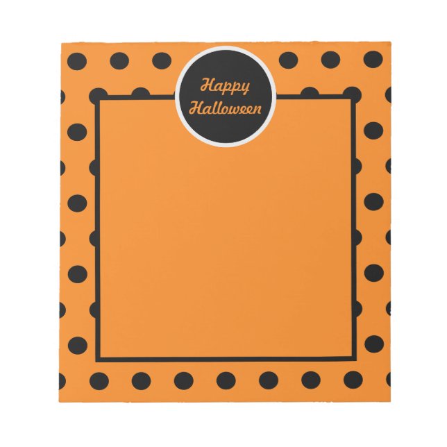 Bloc-notes Halloween (orange et noir) (Devant)