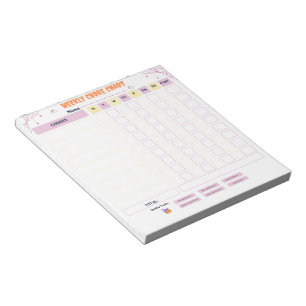 Bloc-notes Haloween Kids Chore Chart