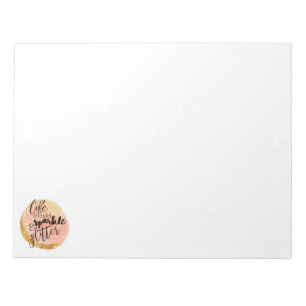 Bloc-notes hebdomadaire à pois aquarelle rose et o
