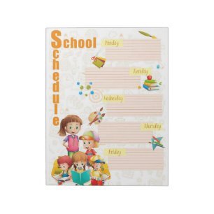 Bloc-notes horaire hebdomadaire