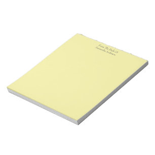 Bloc-notes jaune personnalisé avec en-tête