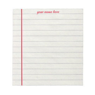 Bloc-notes ligné personnalisé