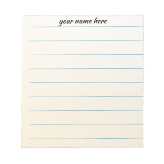 Bloc-notes ligné personnalisé