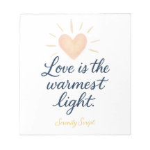 Bloc-notes Love Is the Warmest Light