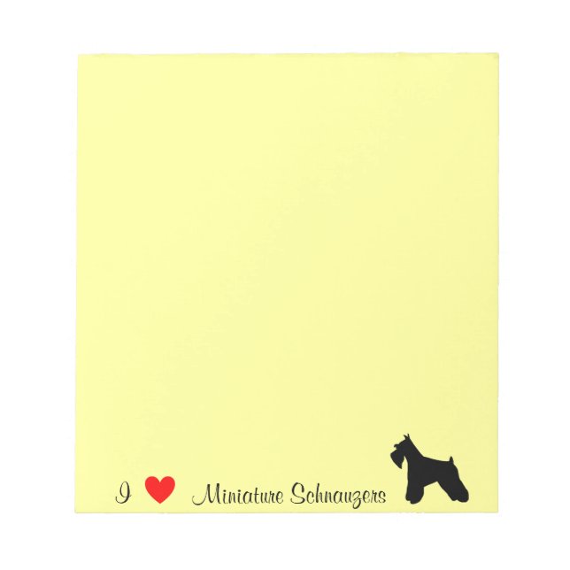 Bloc-notes Love Mini Schnauzers (Devant)