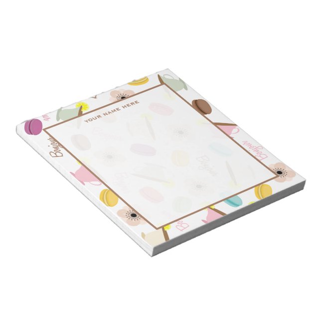 Bloc-notes Macarons Anemones & Teups (Incliné)