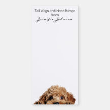 Bloc-notes magnétique du caniche mignon