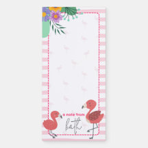 Bloc-notes magnétique personnalisé - Flamant rose