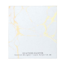 Bloc-notes - Marbre bleu et or