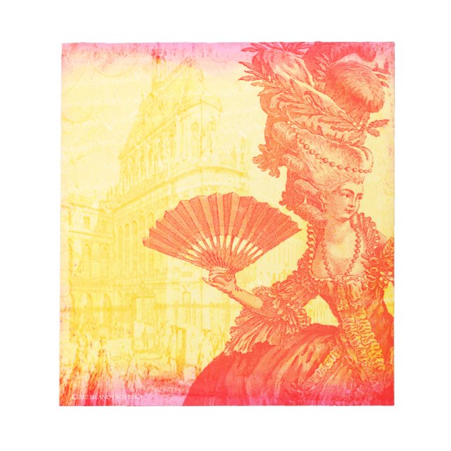Bloc-notes Marie Antoinette Orange Crush (Devant)