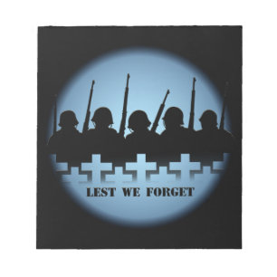 Bloc-notes militaire pour hommage de peur d'oublie