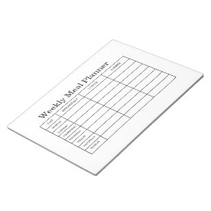 Bloc-notes minimaliste de planification des repas