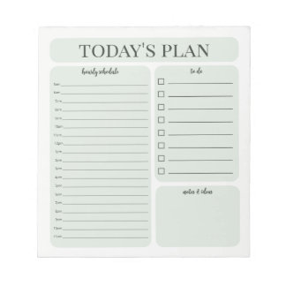 Bloc-notes minimaliste de planification quotidienn