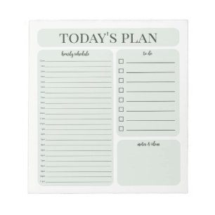 Bloc-notes minimaliste de planification quotidienn