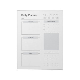 Bloc-notes minimaliste du planificateur quotidien