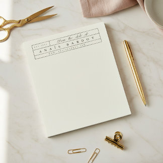 Bloc-notes minimaliste pour femme chic et élégante