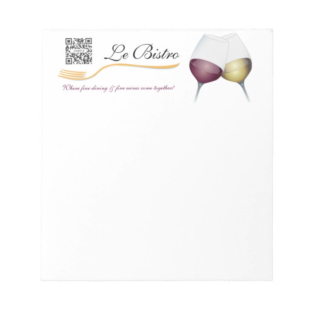 Bloc-notes Modèle Cuisine française raffinée (Devant)