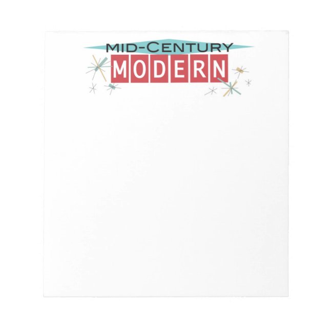 Bloc-notes moderne Art rétro du milieu du siècle (Devant)