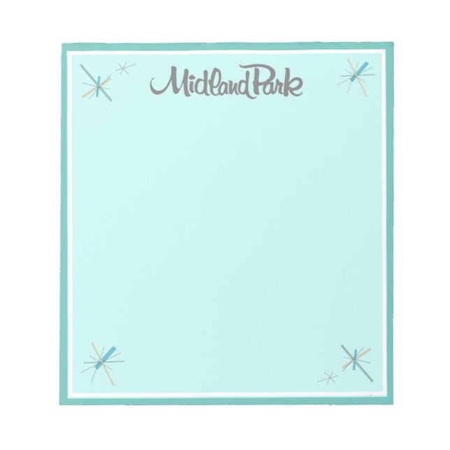 Bloc-notes moderne de mi-siècle rétro (Devant)