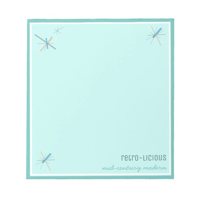 Bloc-notes moderne de mi-siècle rétro (Devant)