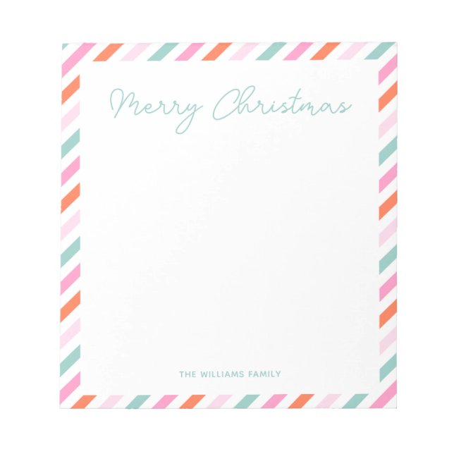 Bloc-notes moderne Joyeux Noël (Devant)