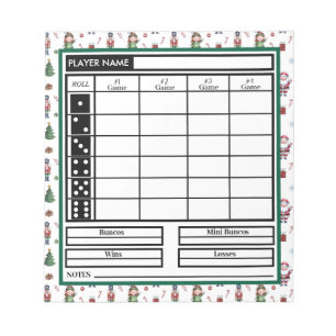 Bloc-notes moderne tendance Merry Christmas Bunco