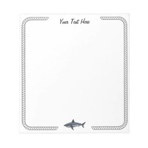 Bloc-notes moderne tendance requin vintage personn