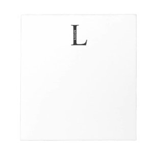 Bloc-notes monographique et nom personnalisé