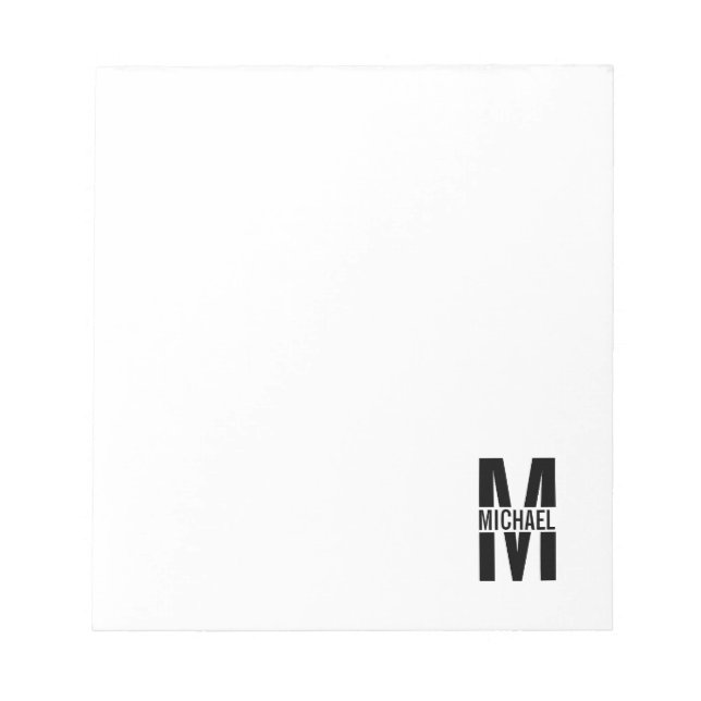 Bloc-notes monographique et nom personnalisé (Devant)