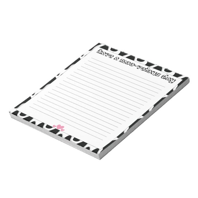 Bloc-notes Moo-velous Vache imprimé (Tourné)