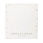 Bloc-notes Motif Élégant Chic Gold Stars