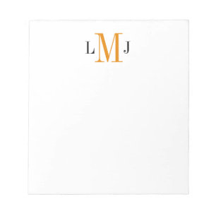 Bloc-notes noir et orange simple