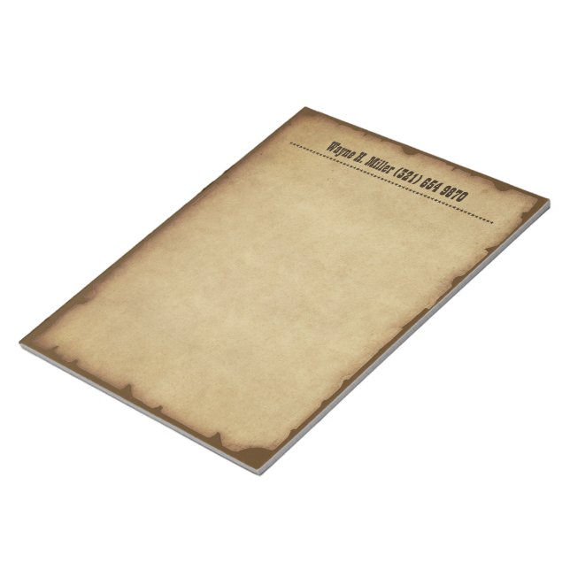 Bloc-notes occidental vintage (Incliné)