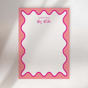 Bloc-notes ondulé gras vibrant pour appréciation d