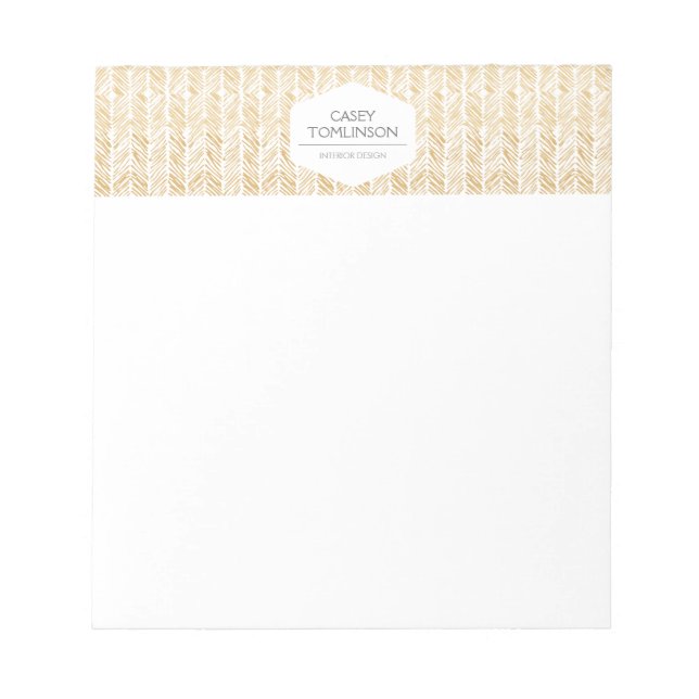 Bloc-notes OR HERRINGBONE / CHEVRON ARTWORK (Devant)