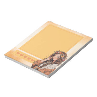 Bloc-notes Orange Simple Cute Anime Boho