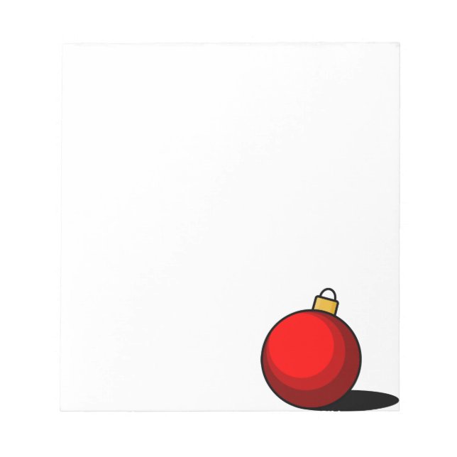 Bloc-notes ornement rouge (Devant)