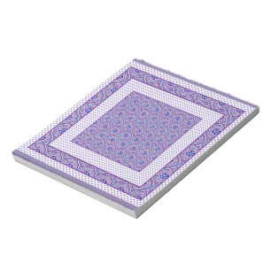 Bloc-notes ou Jotter, Ogues mauves et blanches, Po